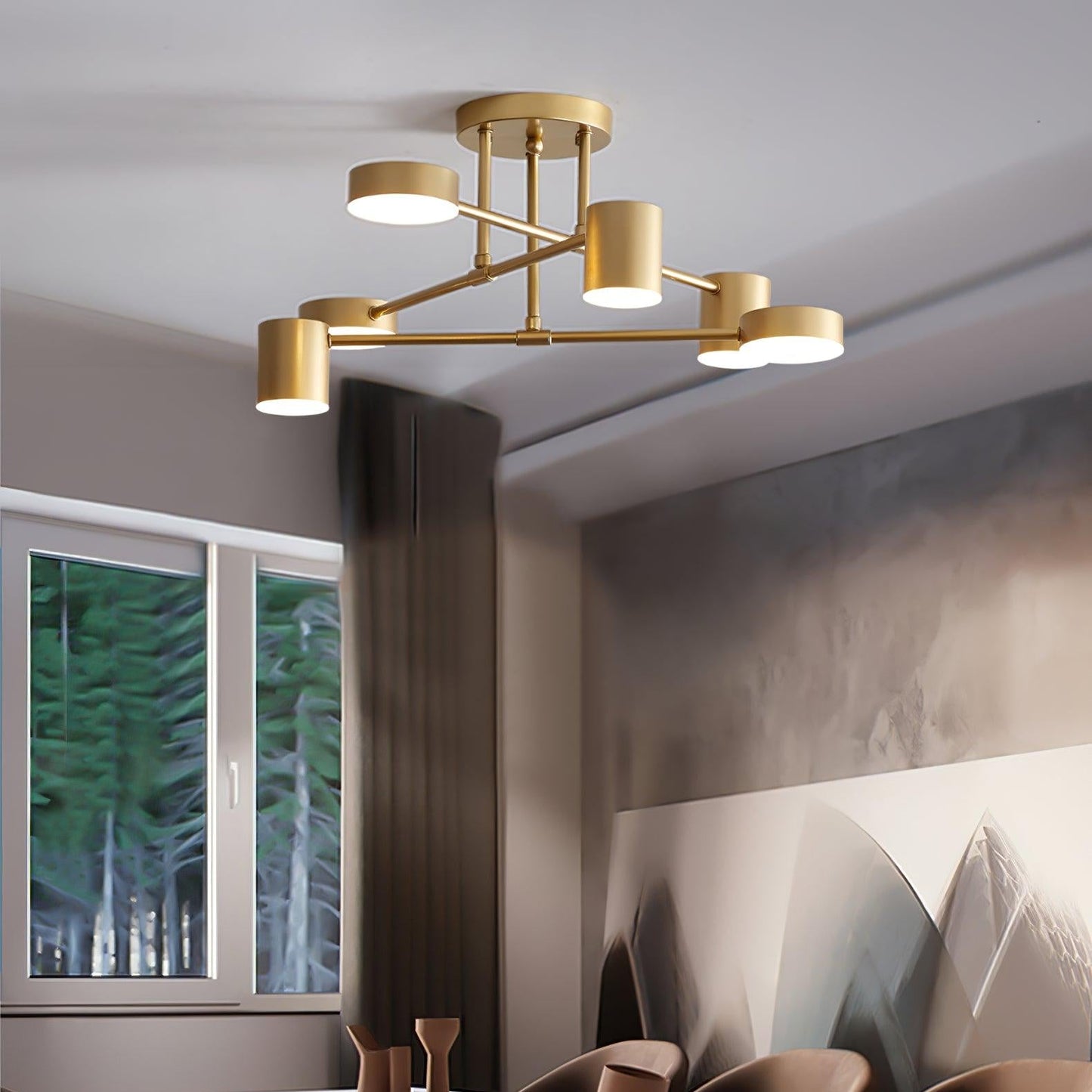 Lyrixen | Minimalistisk akryl geometrisk Sputnik loftslampe