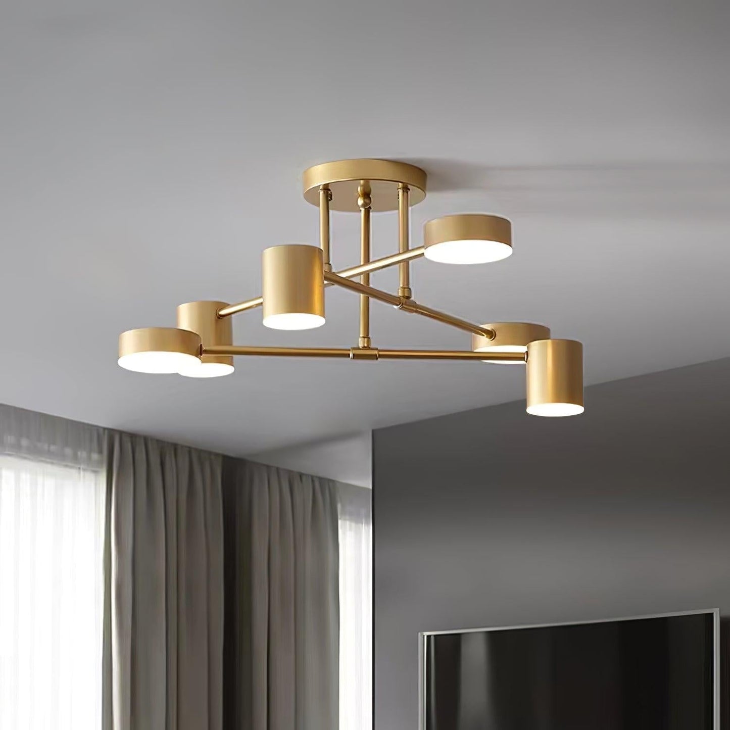 Lyrixen | Minimalistisk akryl geometrisk Sputnik loftslampe