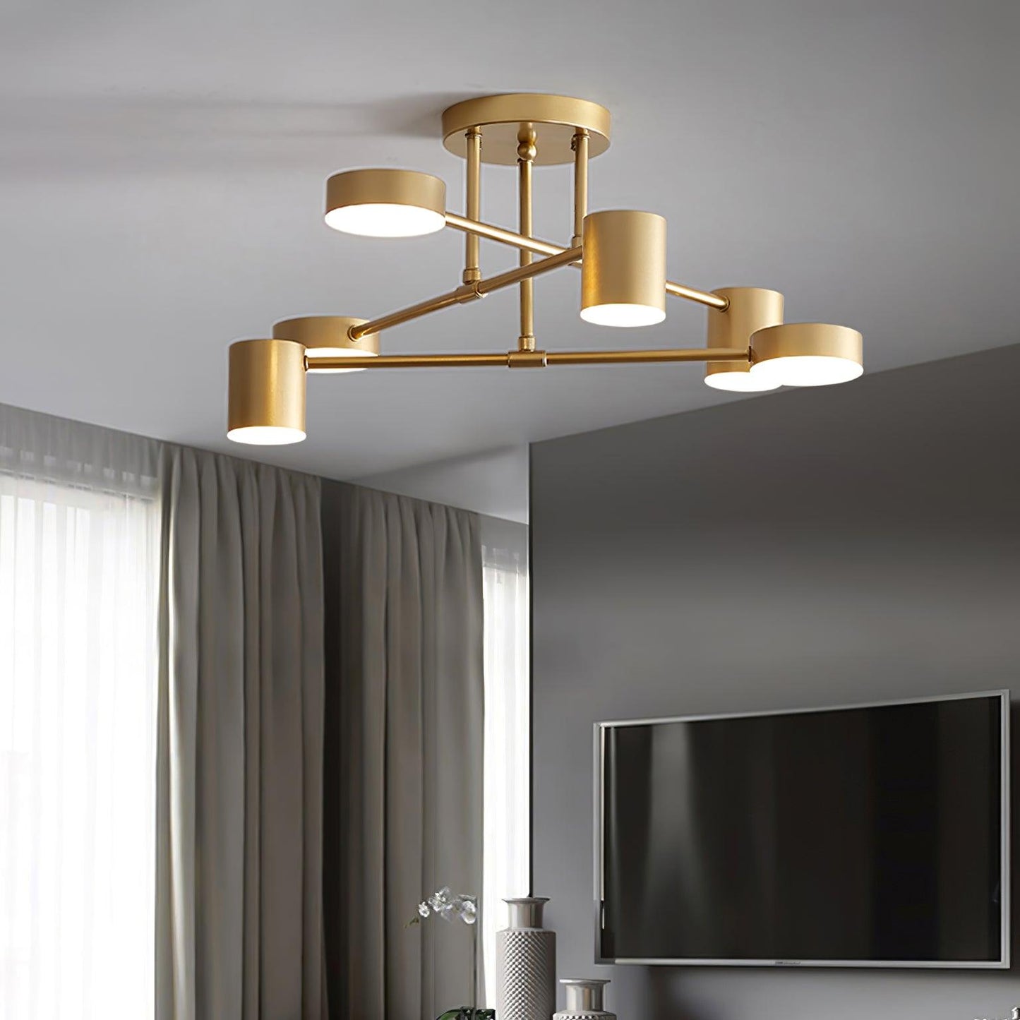 Lyrixen | Minimalistisk akryl geometrisk Sputnik loftslampe
