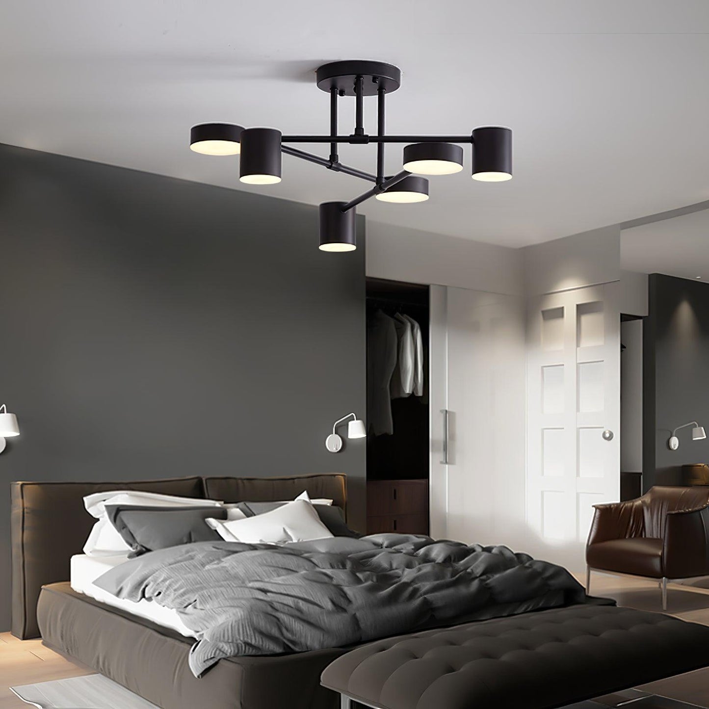 Lyrixen | Minimalistisk akryl geometrisk Sputnik loftslampe