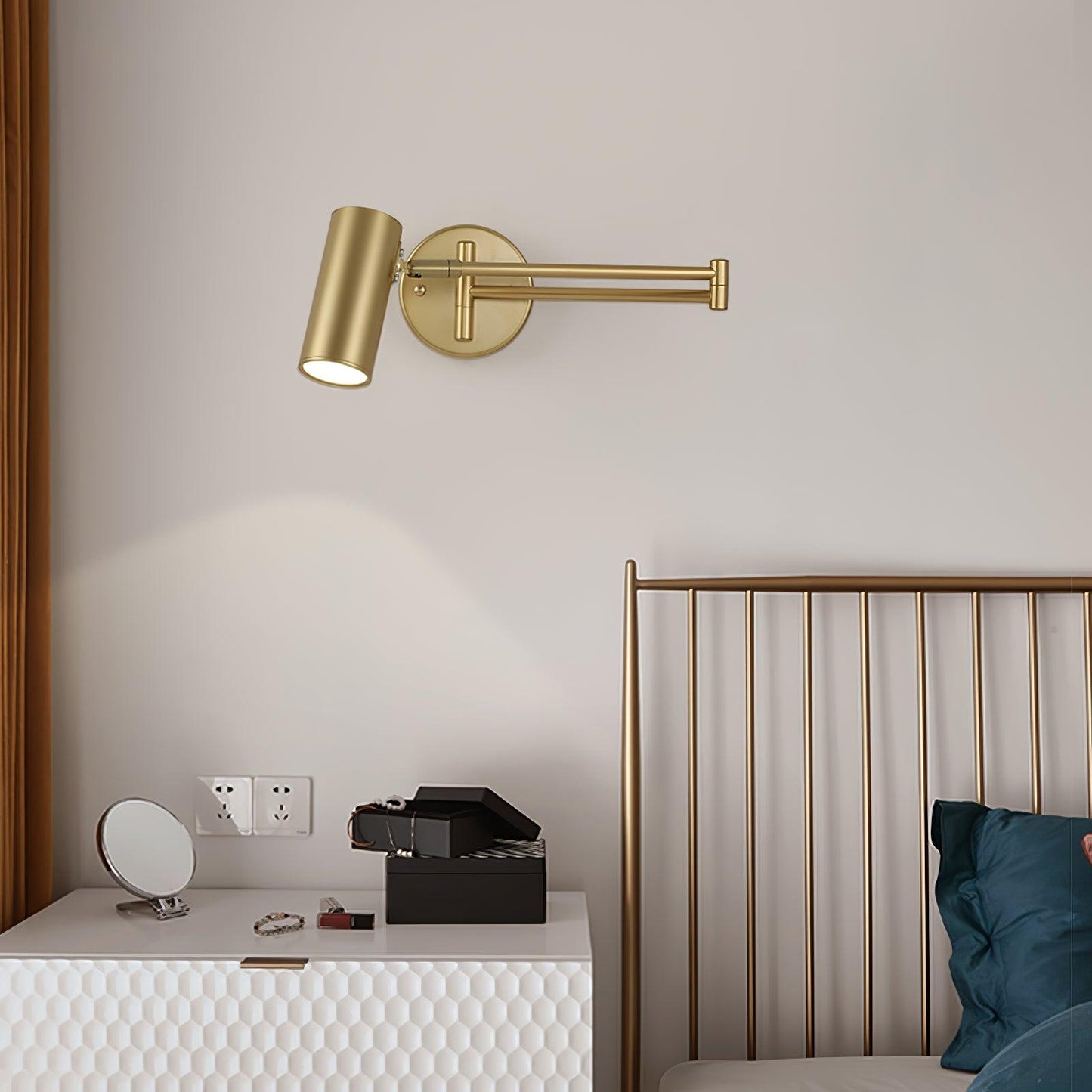 Mondorim | Lineær minimalistisk geometrisk justerbar svingarm væglampe