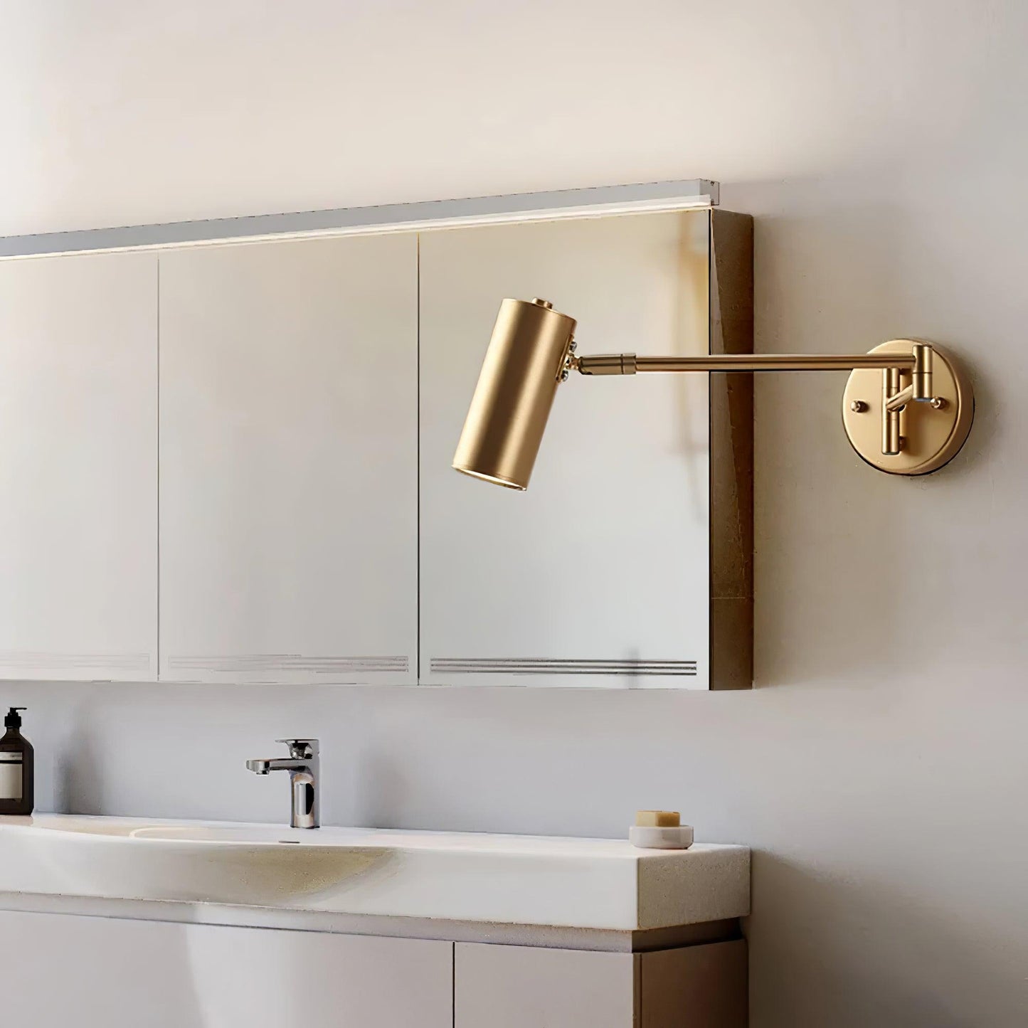 Mondorim | Lineær minimalistisk geometrisk justerbar svingarm væglampe