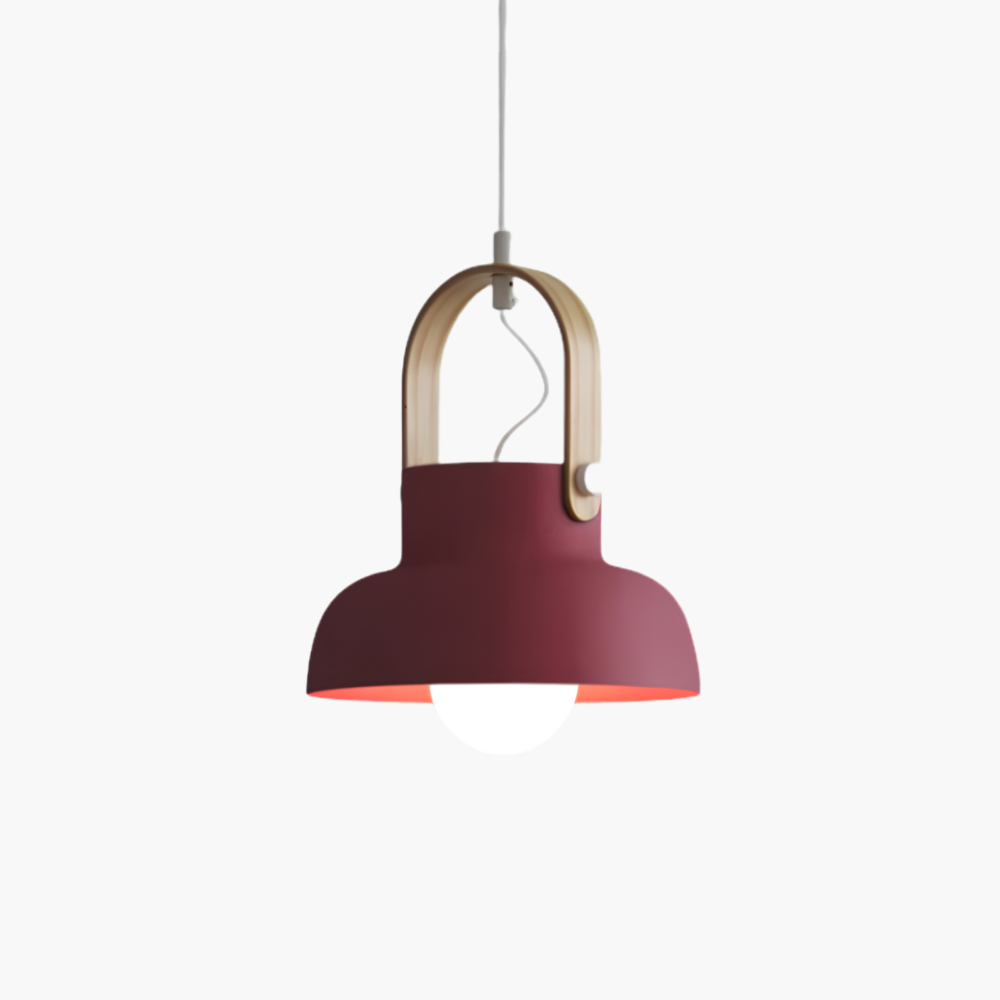 Thrombel | Nordisk minimalistisk træaccent udvidet kuppel pendellampe