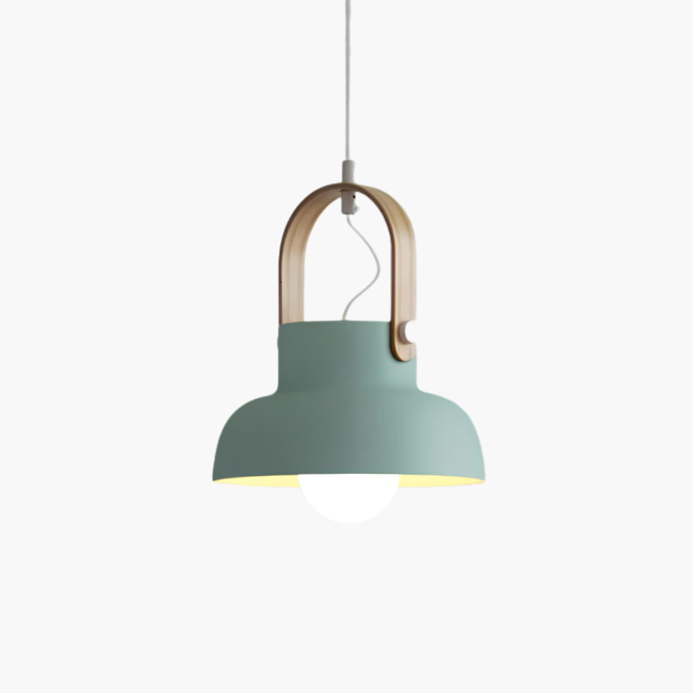 Thrombel | Nordisk minimalistisk træaccent udvidet kuppel pendellampe