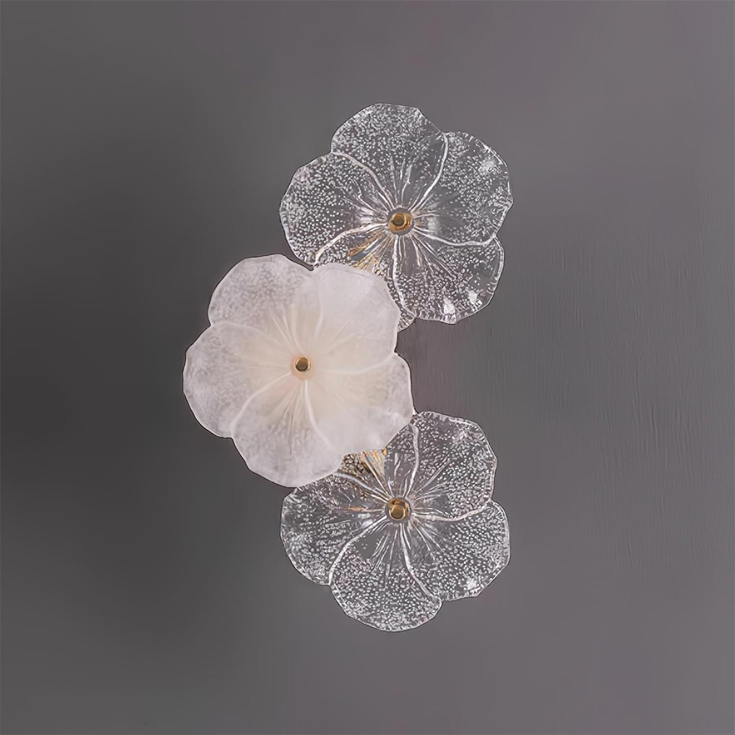 Erislys | Botanisk blomster skulpturel glasblad væglampe
