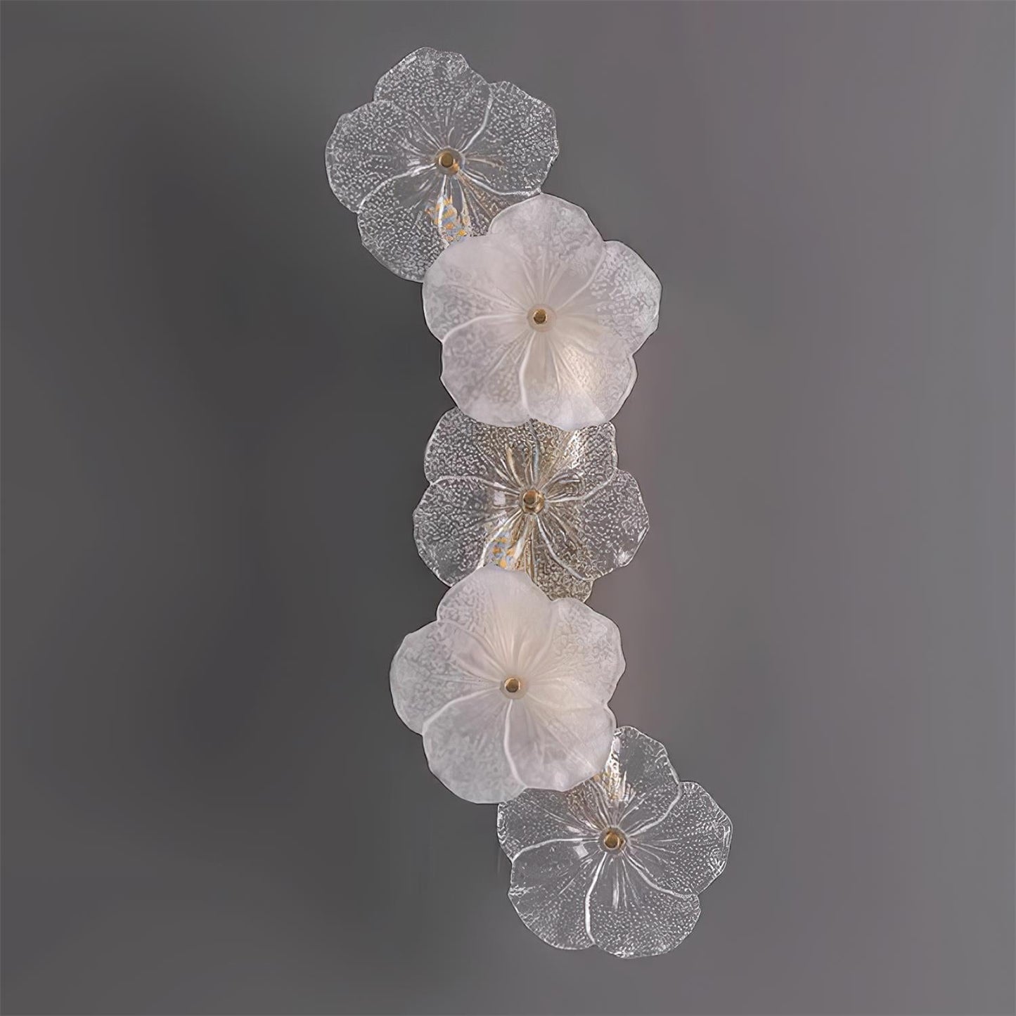Erislys | Botanisk blomster skulpturel glasblad væglampe