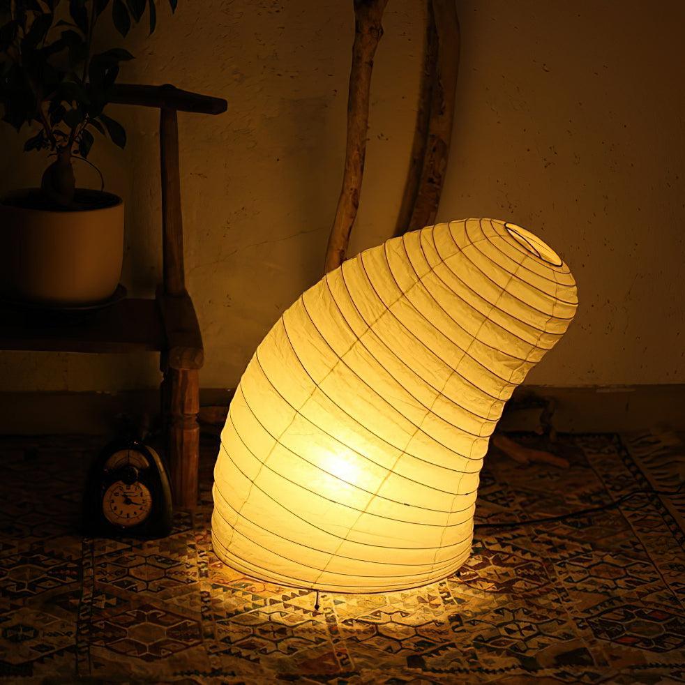 Kryntaleo | Japansk Ribbede Bambus Silhuet Oriental Accent Bordlampe