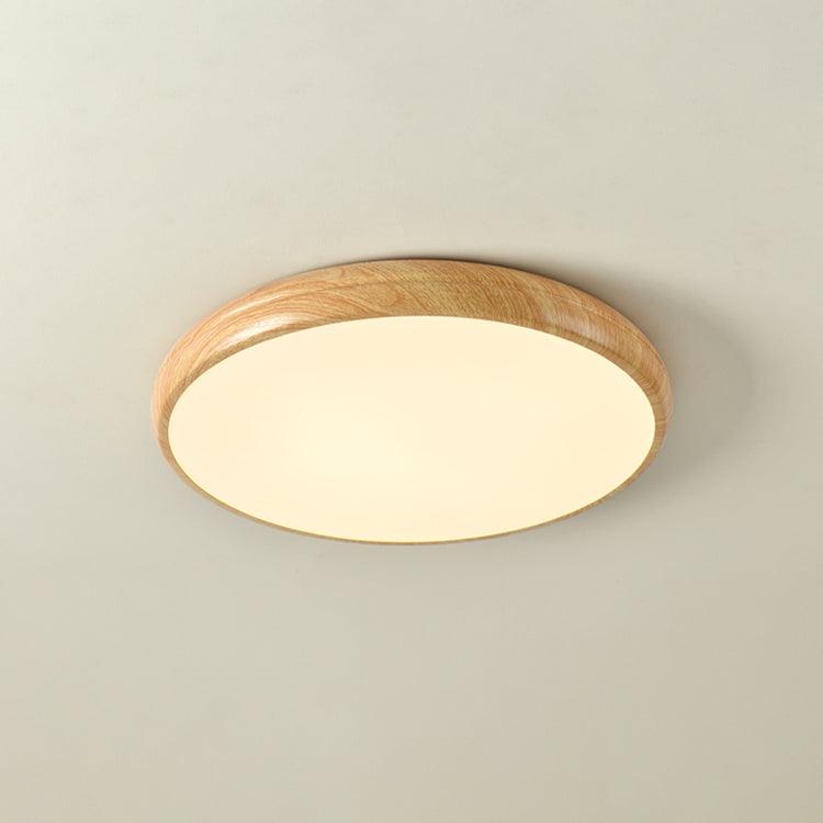 Liro | Elegant rund træstruktur indbygget loftslampe