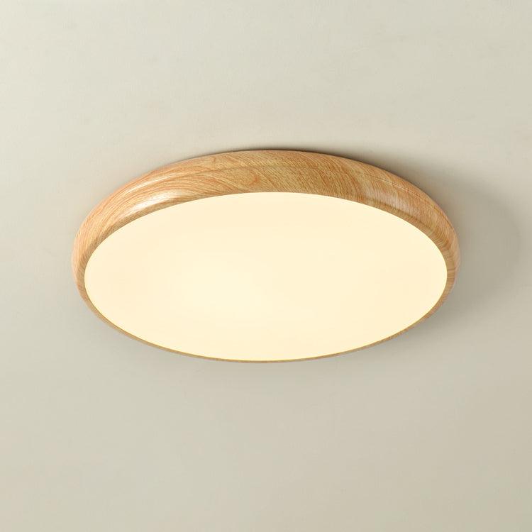 Liro | Elegant rund træstruktur indbygget loftslampe
