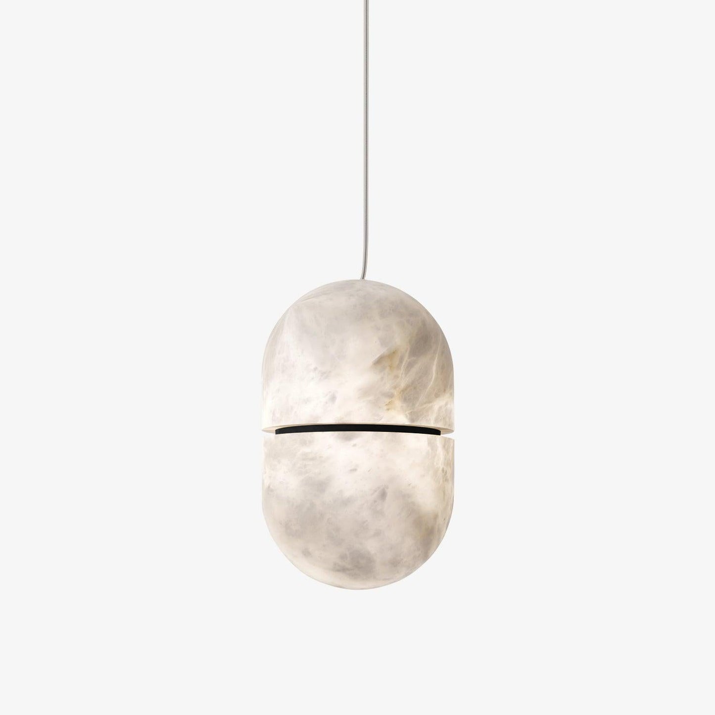 Caythos | Skulpturel kapsel alabast sten pendel