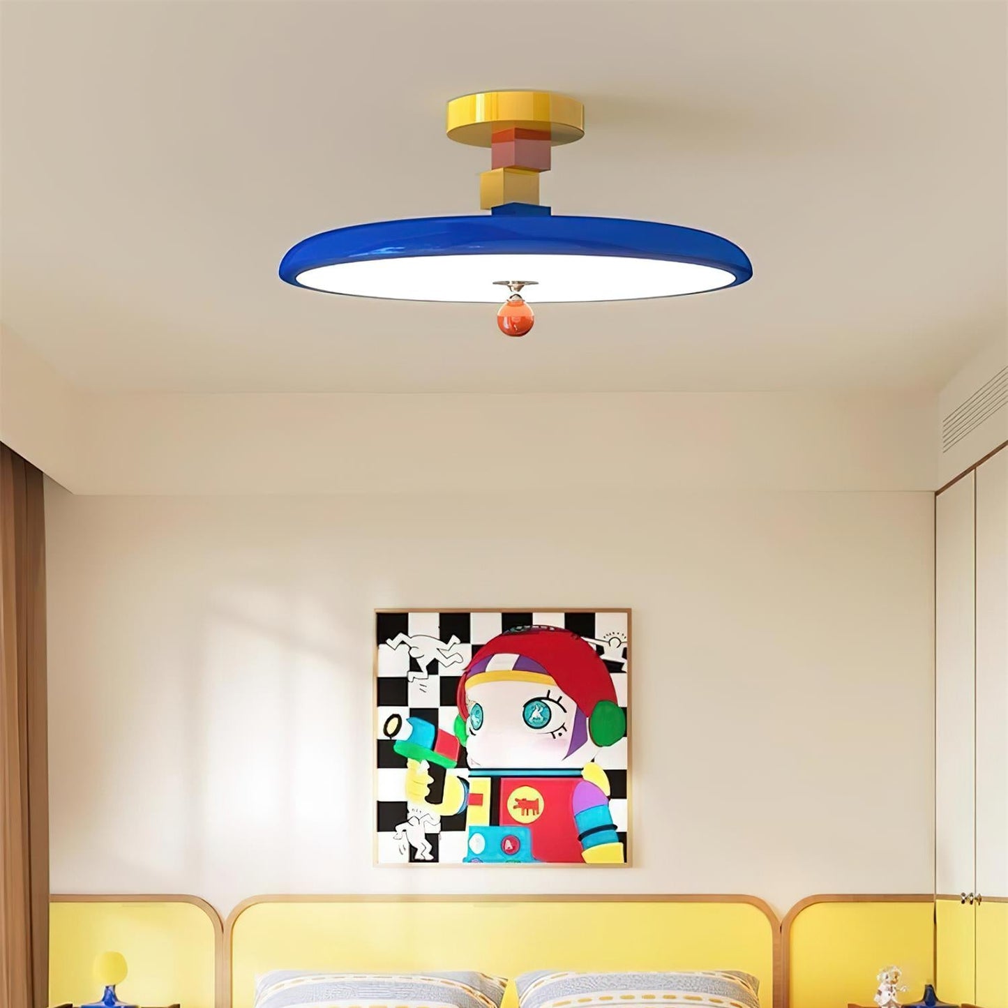 Luvara | Legesyg geometrisk halo akryl indbygget loftslampe