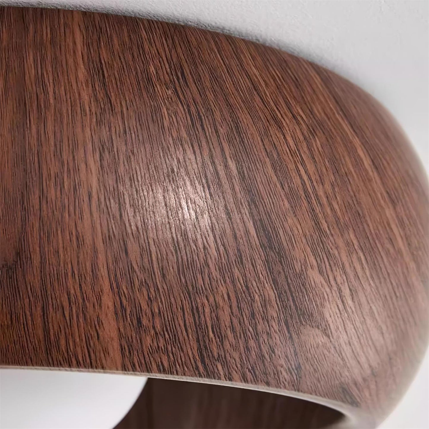 Minimalistisk rund træ skandinavisk japandi overflademonteret loftlampe