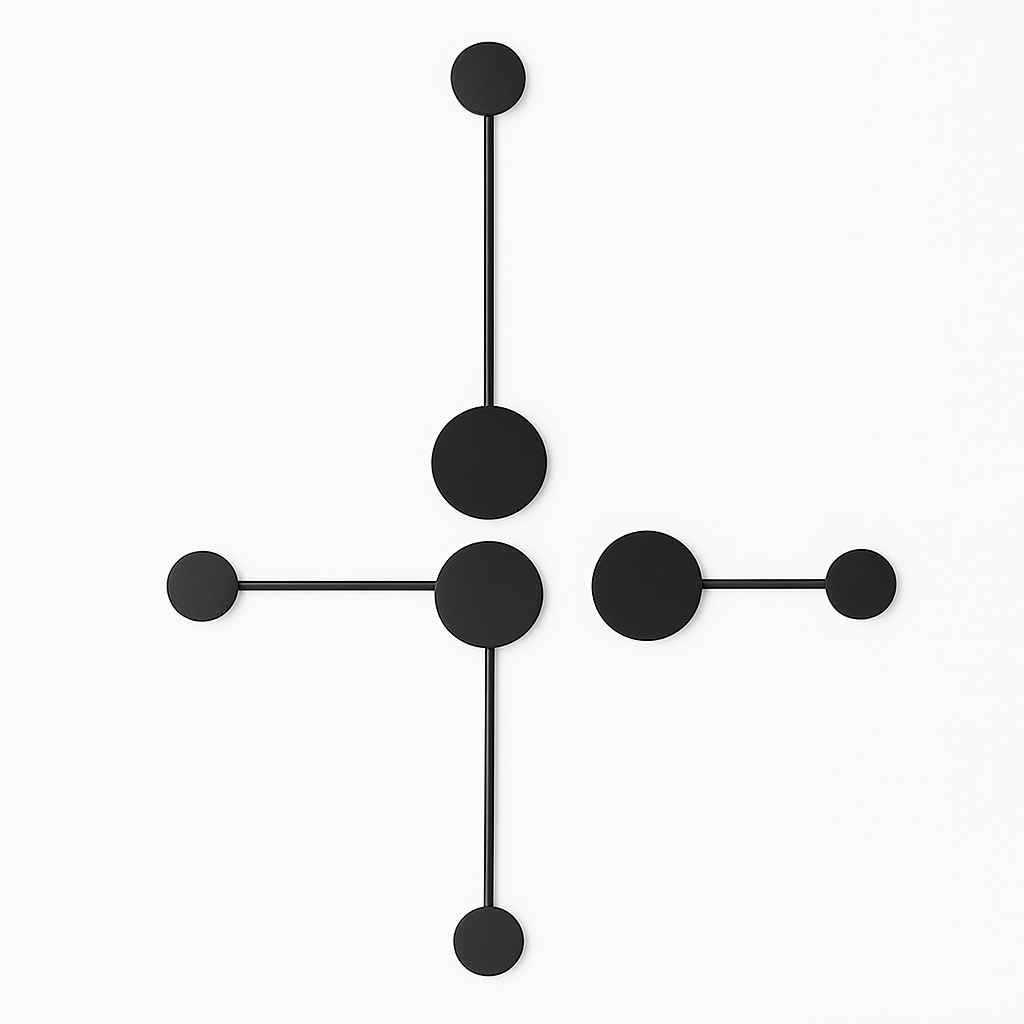 Varinthe | Minimalistisk kunstnerisk prikmetal væglampe