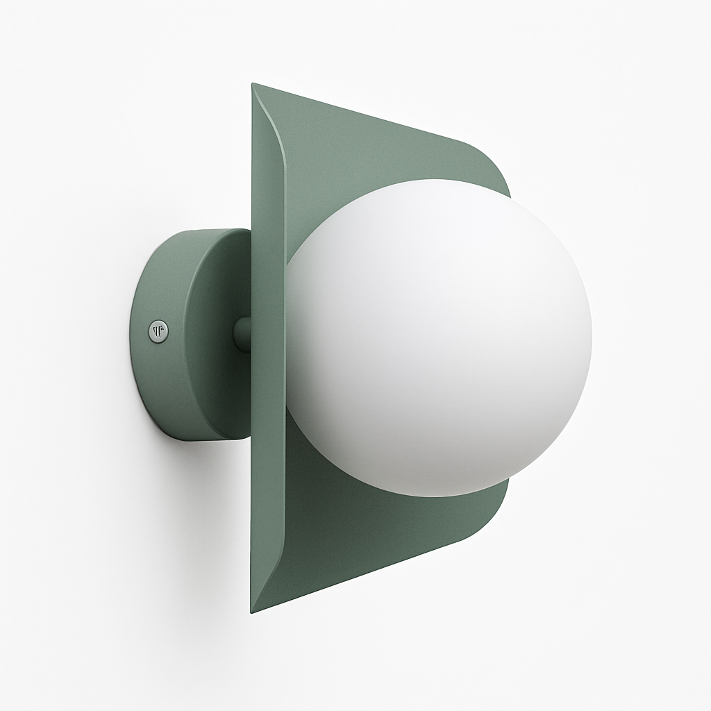 Veltryx | Minimalistisk frostet kugle moderne metal væglampe