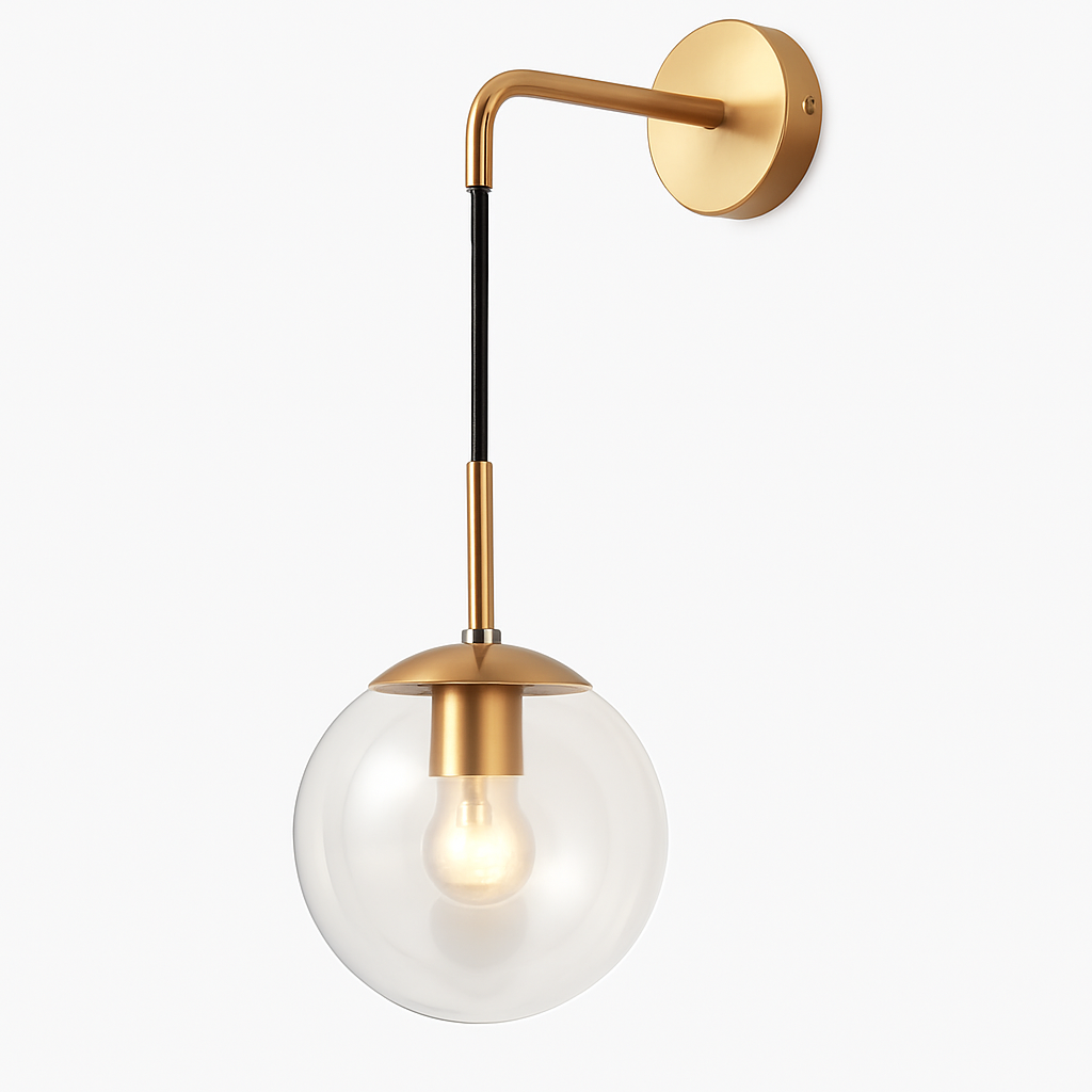 Virello | Moderne glasglobus industriel væglampe