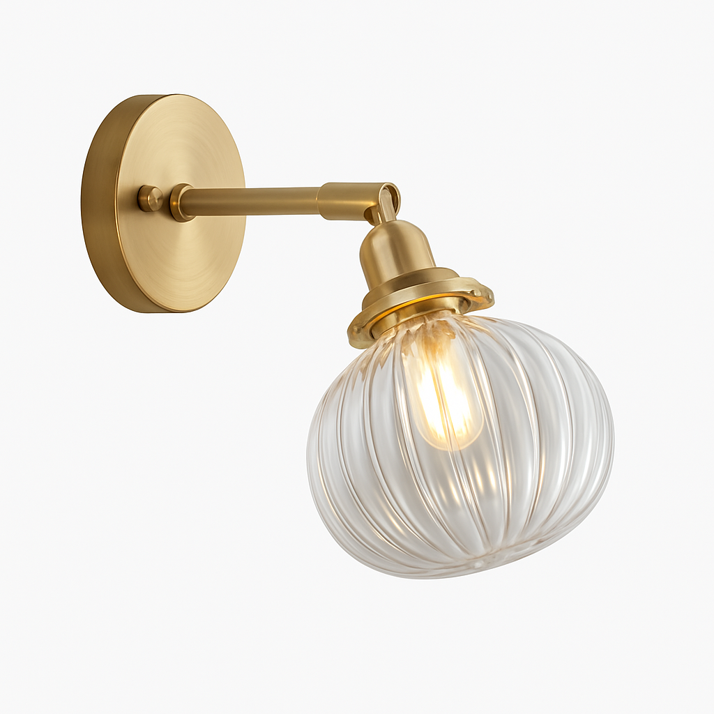 Zyrandis | Moderne metal arm glas skærm væglampe armatur