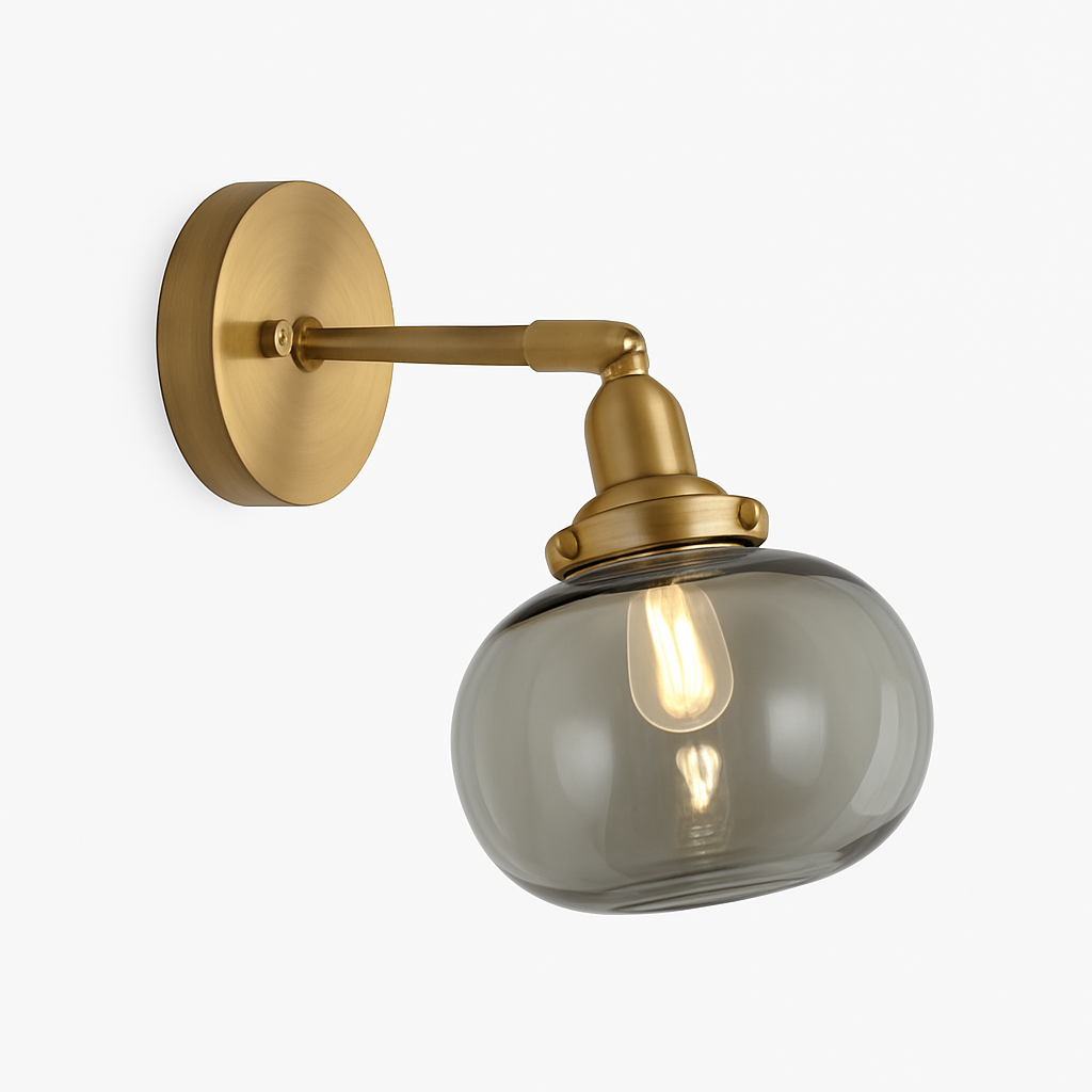 Zyrandis | Moderne metal arm glas skærm væglampe armatur