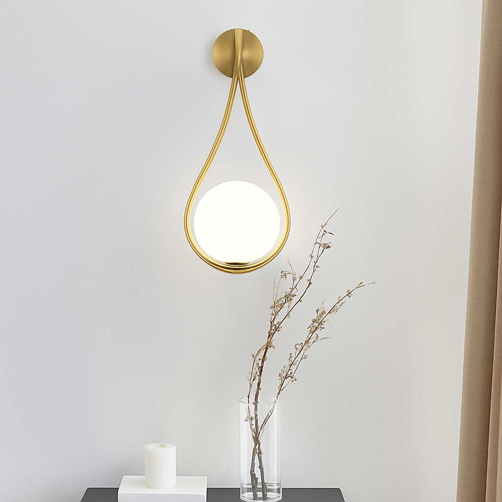 Feroliq | Moderne frostet glas kugle væglampe