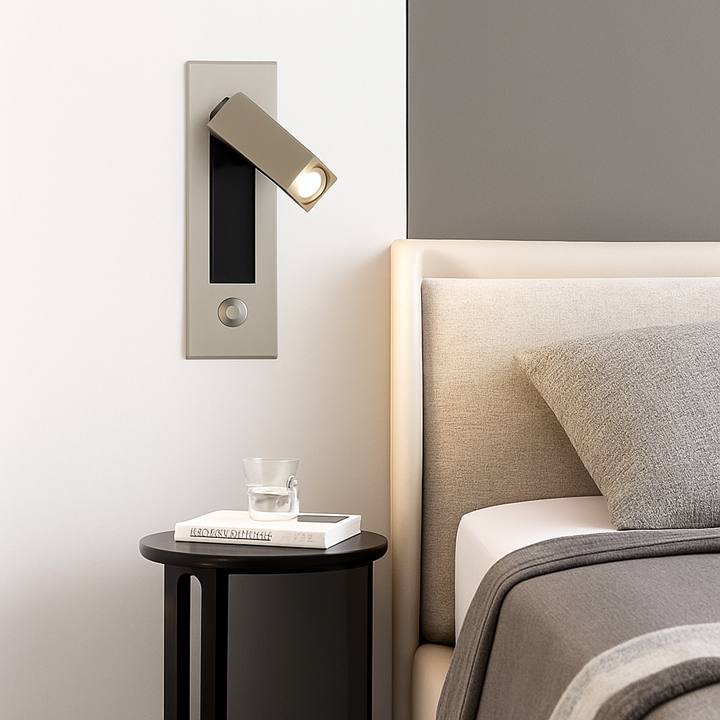 Virello | Minimalistisk indbygget firkantet læsevæglampe