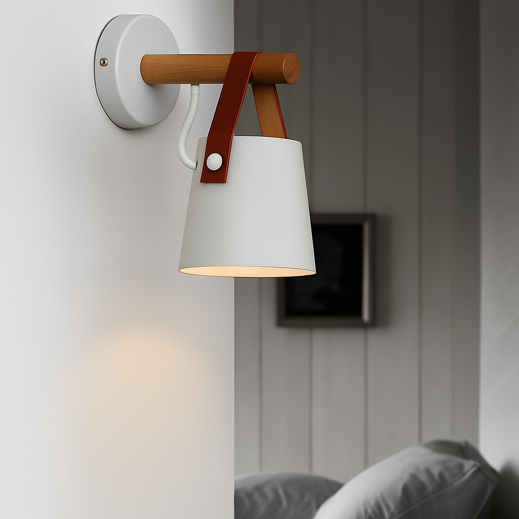 Velvoryn | Moderne LED væglampe med hængende skærm