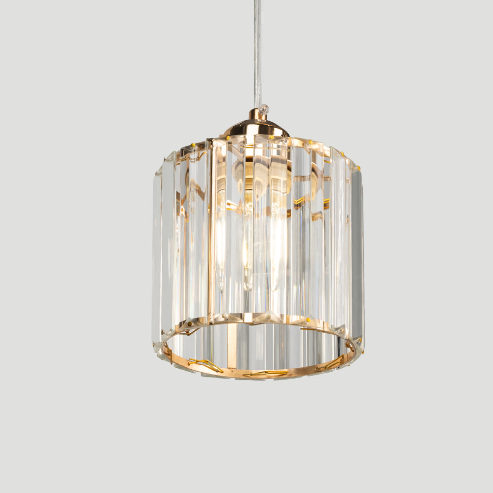 Cubica | Moderne multi-lys metal og krystalprisme pendellampe