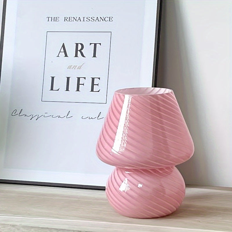 Snoet Kunstglas Svampe Dæmpbar Bordlampe