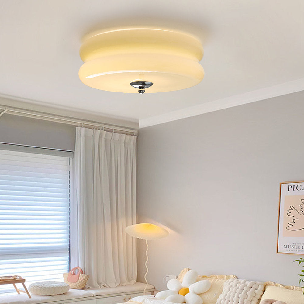 Crema | Vintage cremeglas flush mount loftslampe