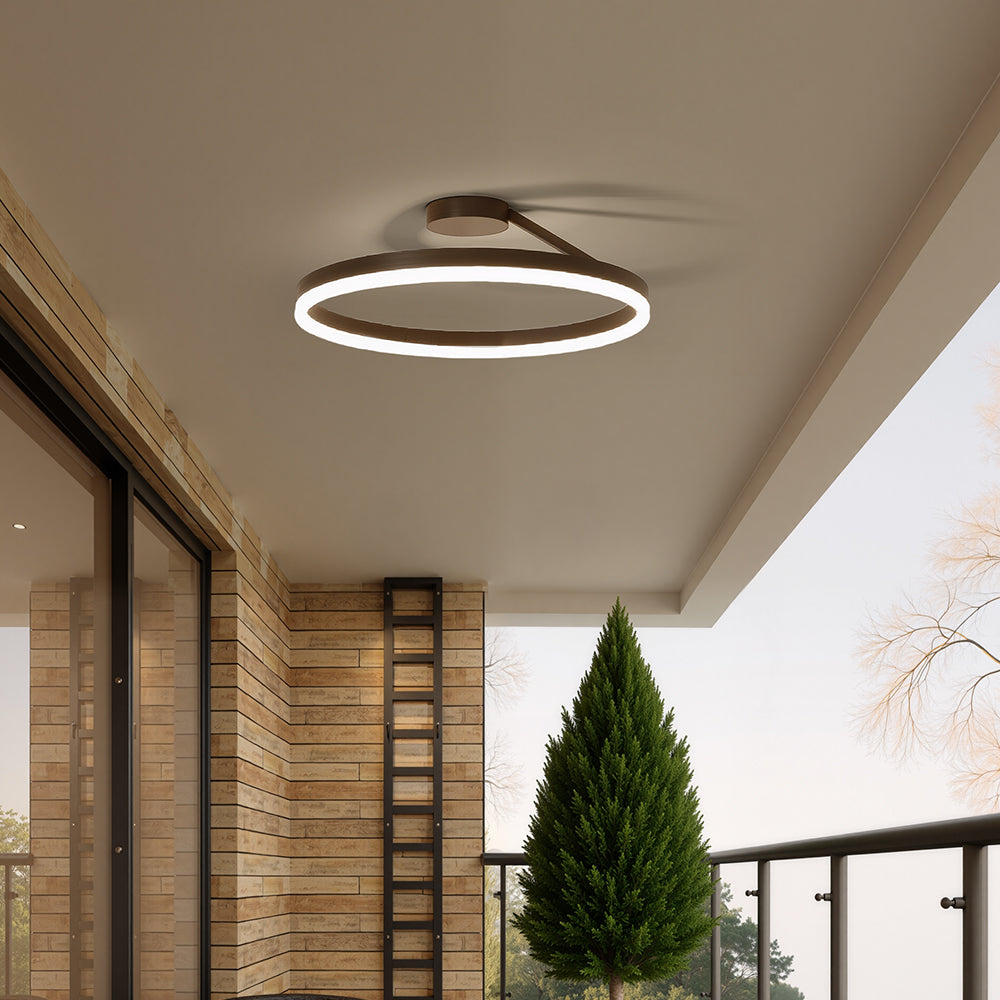 Aeris | Nordisk cirkulær metal flush mount loftslampe