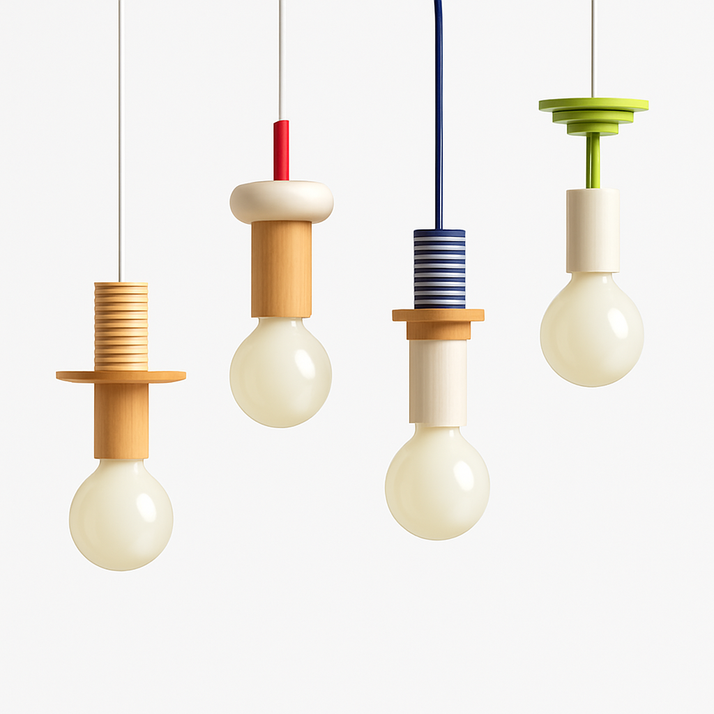Venrione | Nordisk minimalistisk træ metal pendel loftlampe armatur