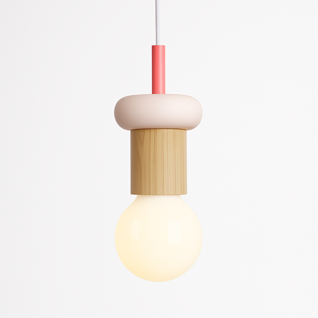 Venrione | Nordisk minimalistisk træ metal pendel loftlampe armatur
