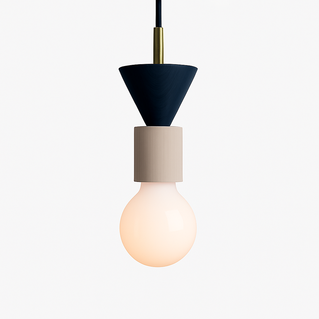 Venrione | Nordisk minimalistisk træ metal pendel loftlampe armatur