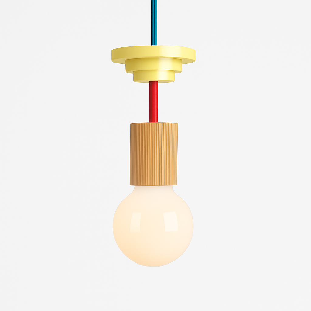 Venrione | Nordisk minimalistisk træ metal pendel loftlampe armatur