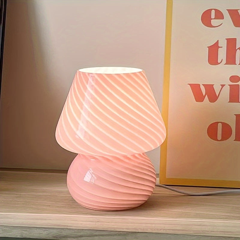 Snoet Kunstglas Svampe Dæmpbar Bordlampe