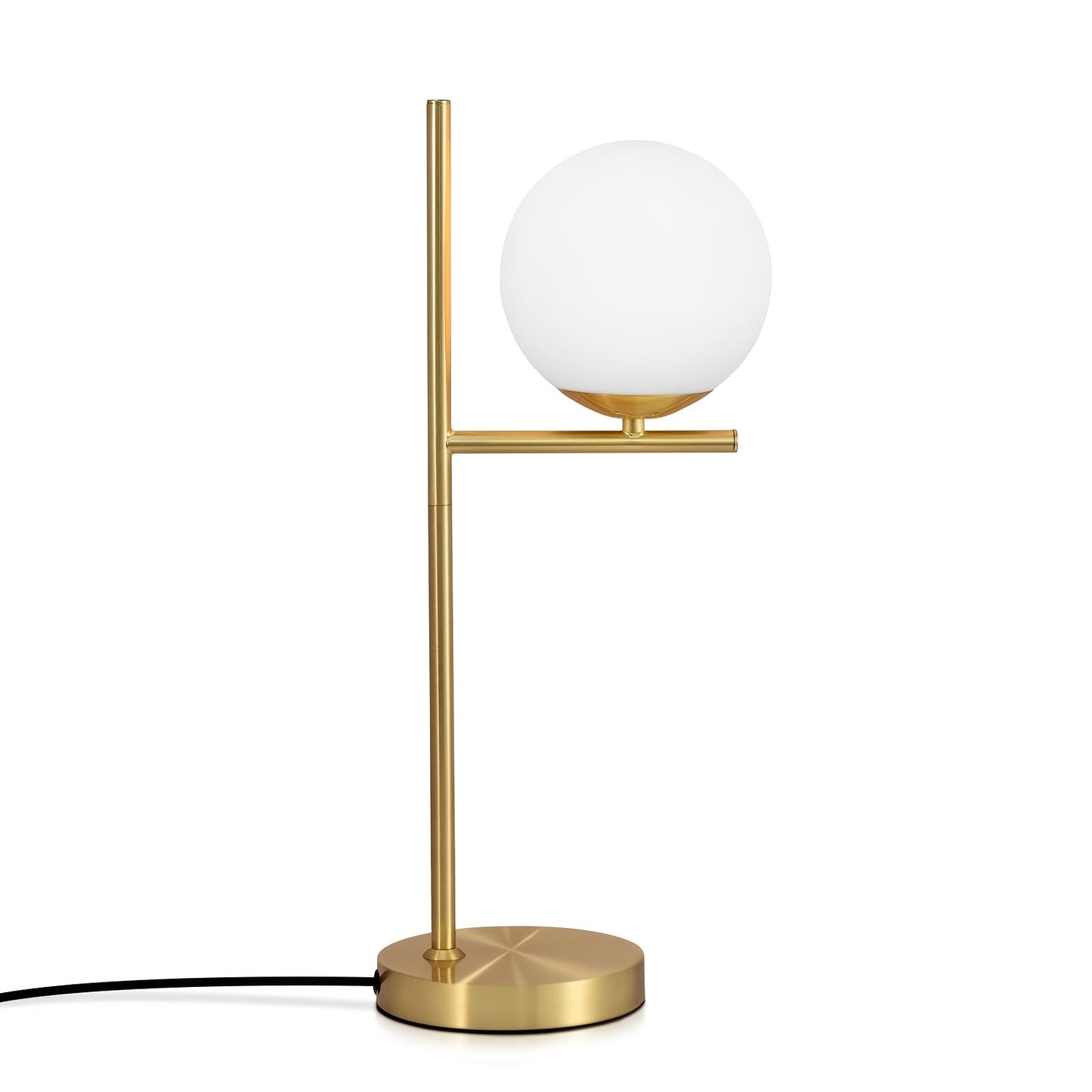 Industriel chic messingramme frostet glas globus bordlampe