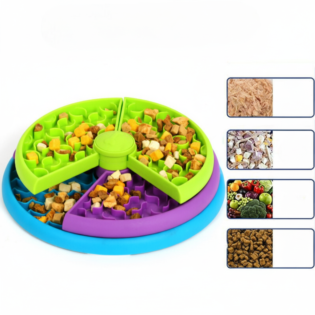 Multi-niveau forager design interaktiv langsom fodringsskål til hunde