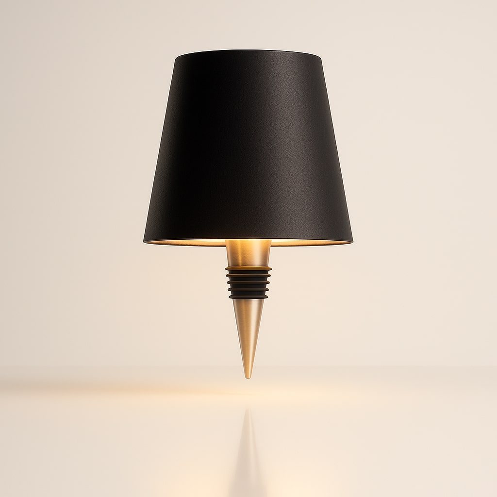 Trådløs flaskehætte genopladelig justerbar stemningsbordlampe