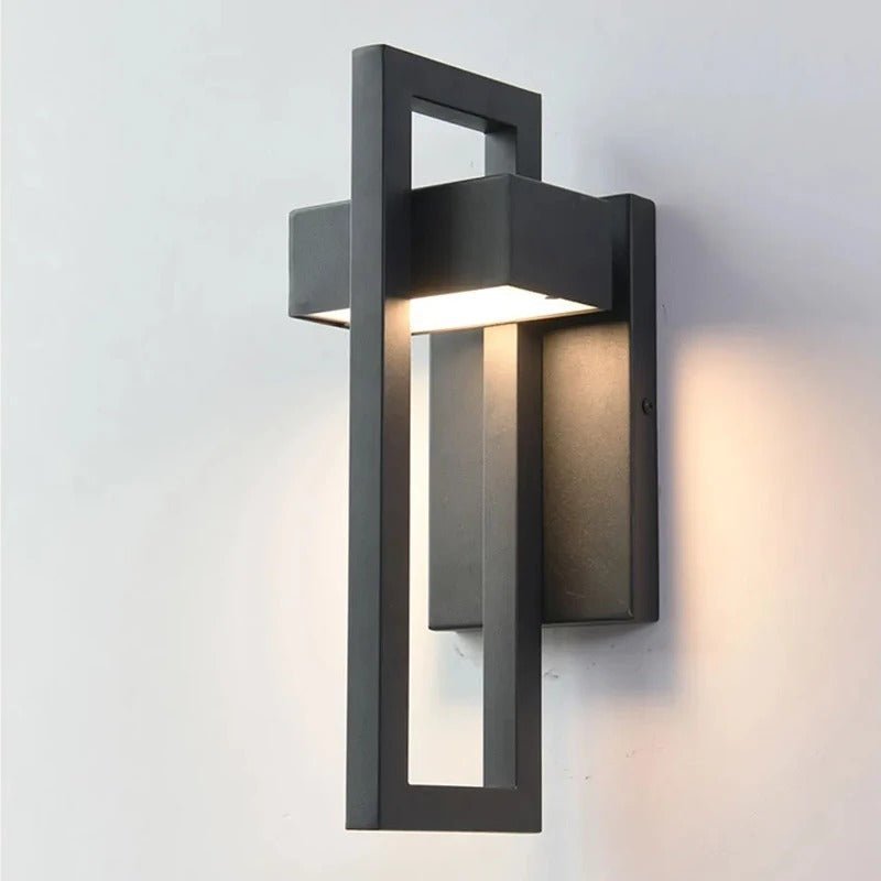 Geometrisk minimalistisk aluminium skandinavisk udendørs væglampe
