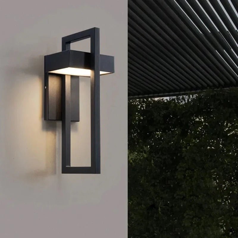 Geometrisk minimalistisk aluminium skandinavisk udendørs væglampe