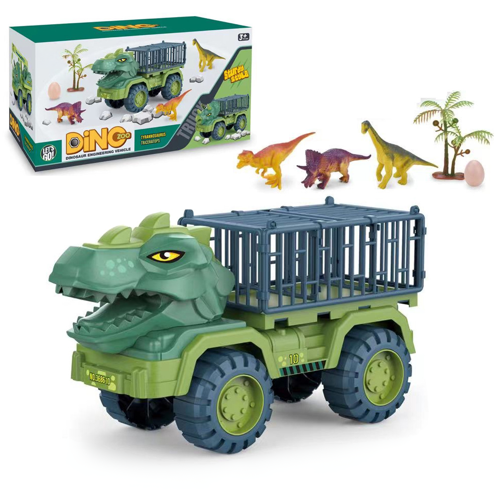 Forhistorisk bur transportlastbil dinosaur figur legetøjssæt
