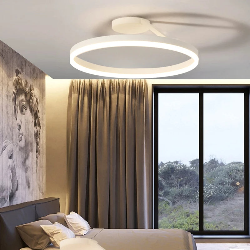 Aeris | Nordisk cirkulær metal flush mount loftslampe
