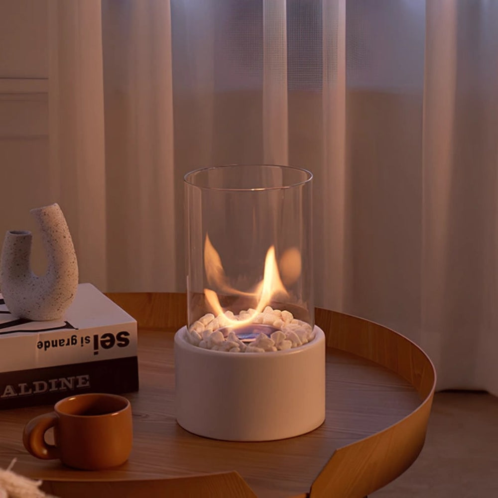 Klassisk glas cylinder bordflamme olielampe