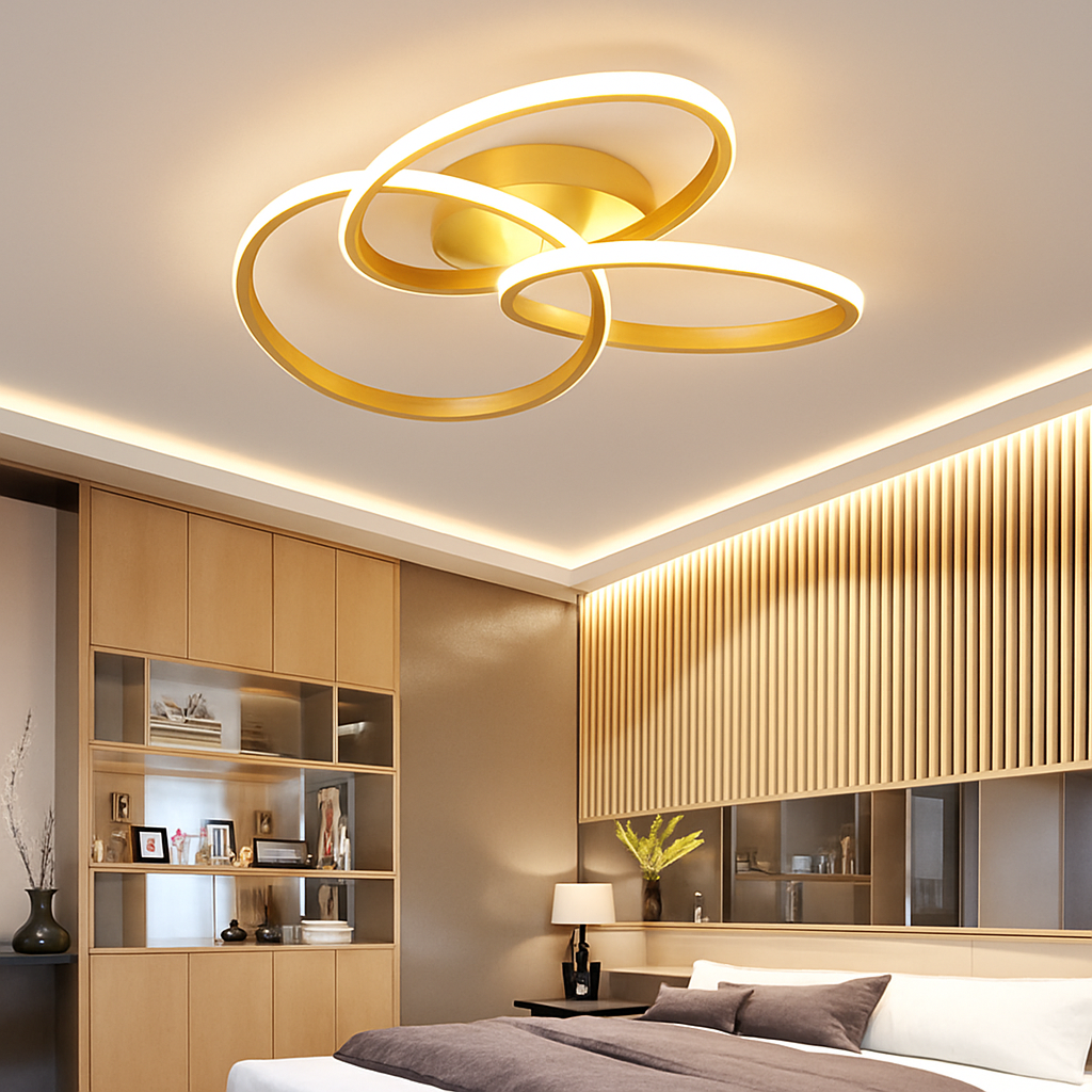 Skymetale | Industriel geometrisk overlappende cirkulær metal loftslampe