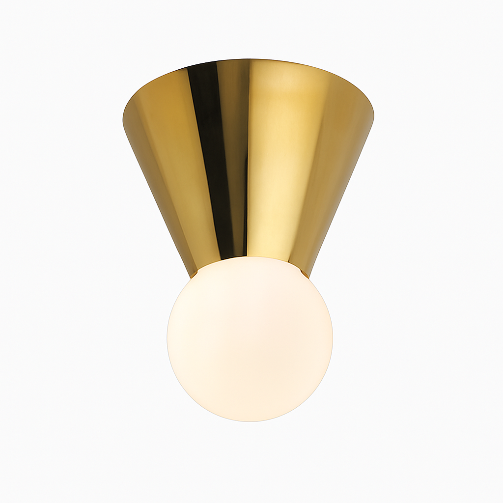 Bristhaven | Moderne geometrisk kegle glas kugle loftslampe