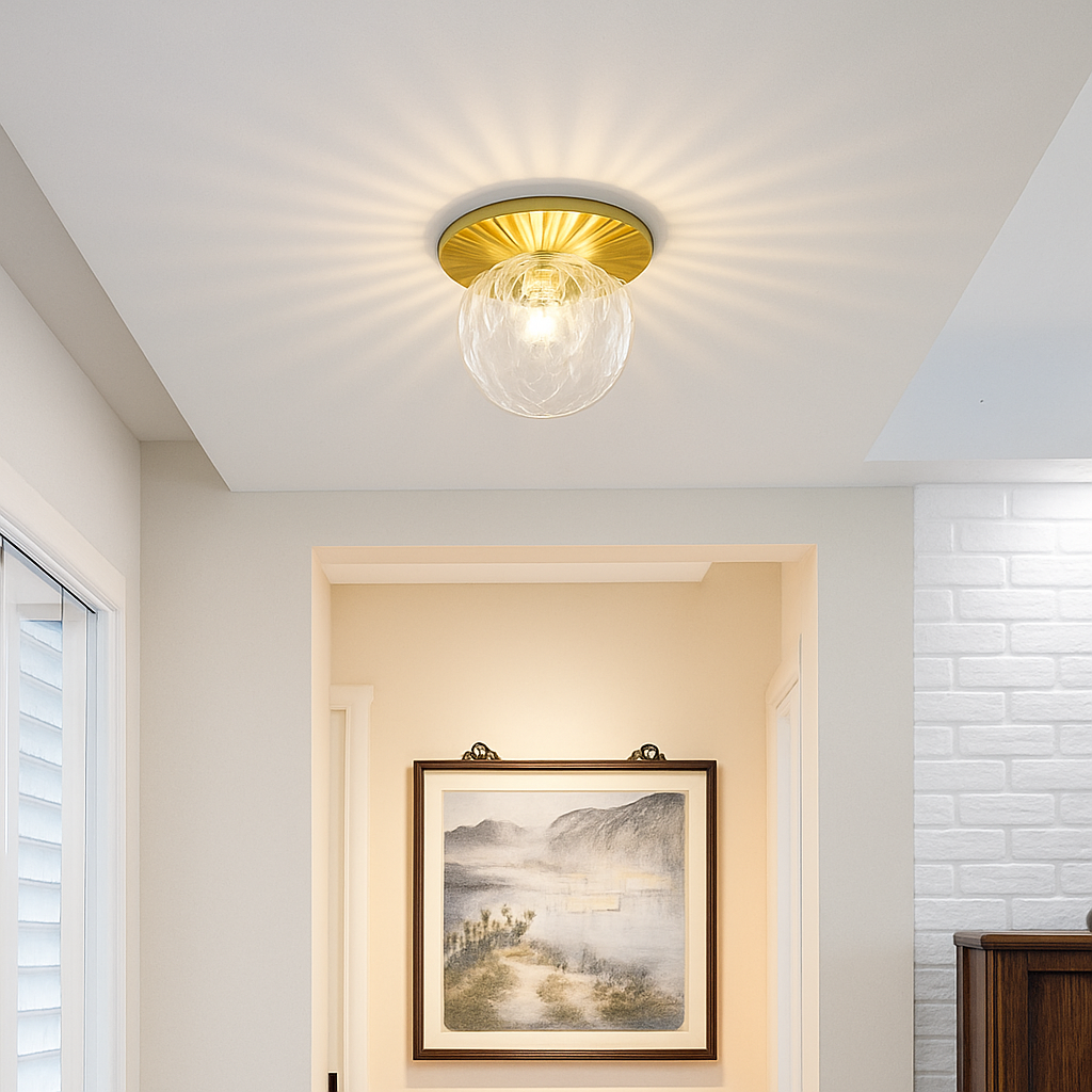 Velindra | Moderne rund glas kugle indbygningsloftlampe