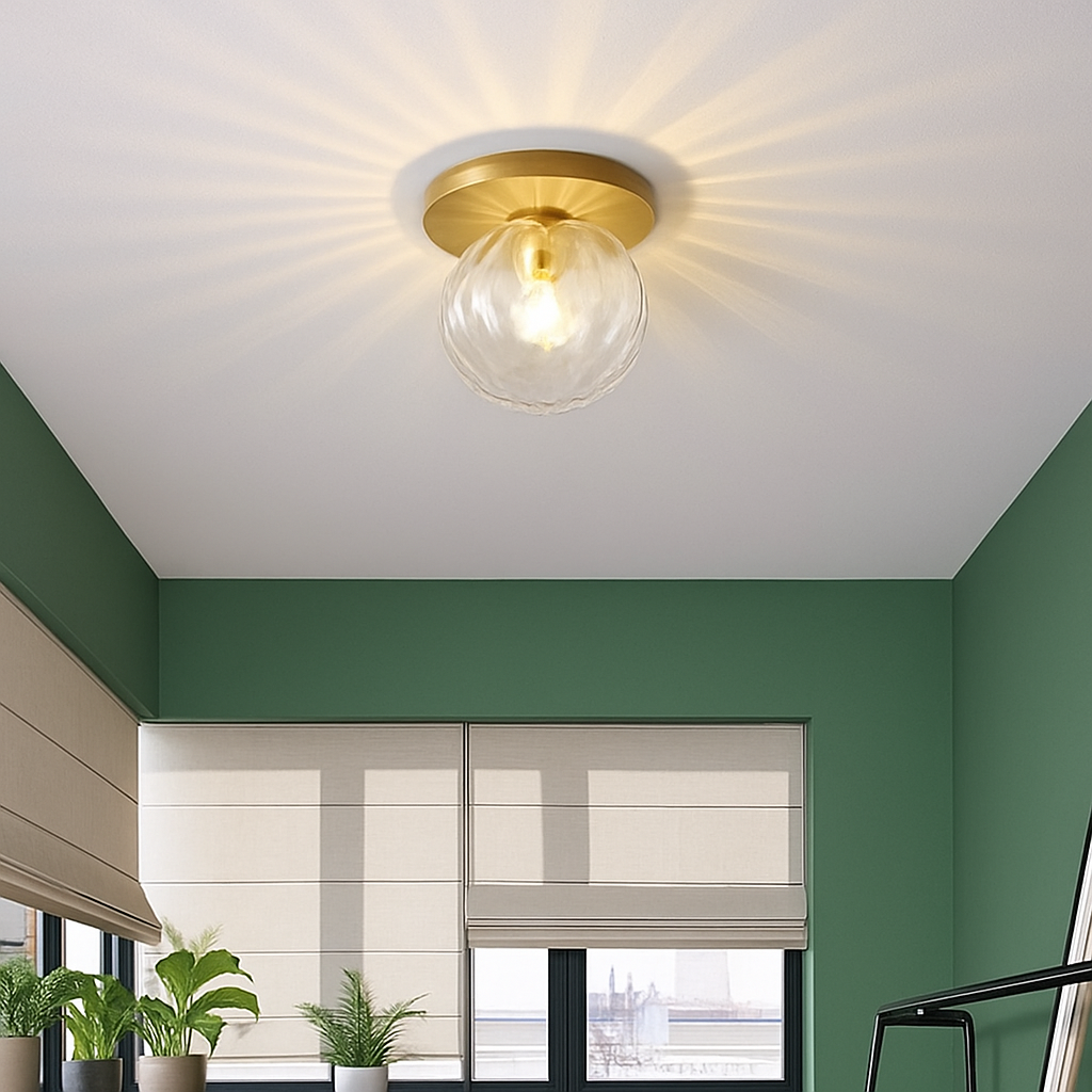 Velindra | Moderne rund glas kugle indbygningsloftlampe