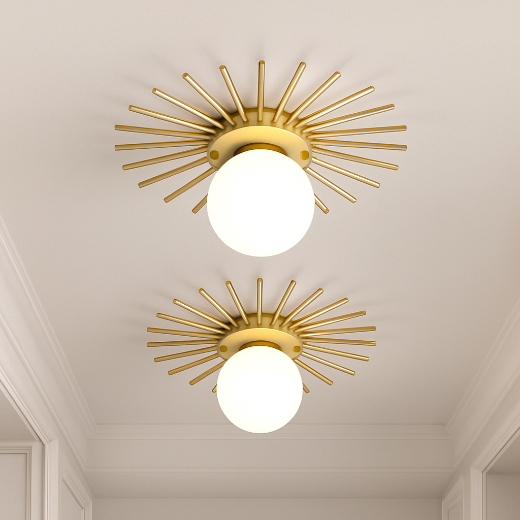 Kelvindre | Orbital frostet globus mid-century loftslampe