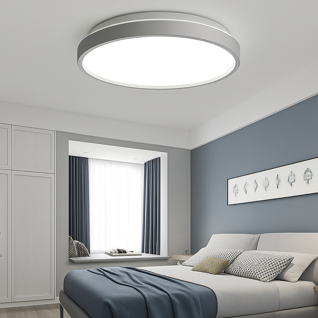 Zyldor | Slank cirkulær moderne metal loftslampe med indbygget montering