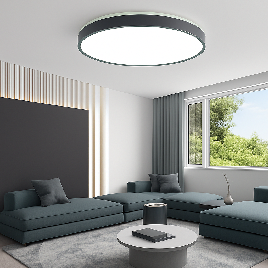 Zyldor | Slank cirkulær moderne metal loftslampe med indbygget montering