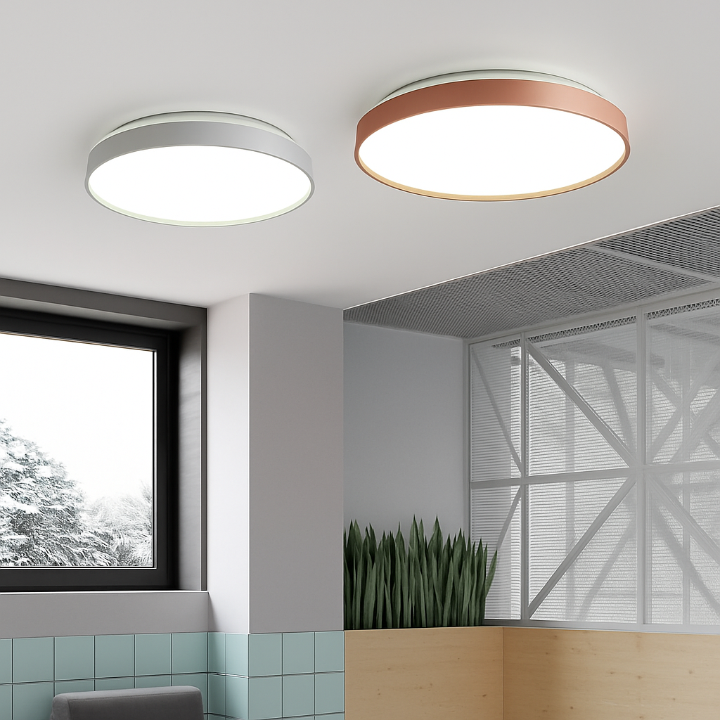 Zyldor | Slank cirkulær moderne metal loftslampe med indbygget montering