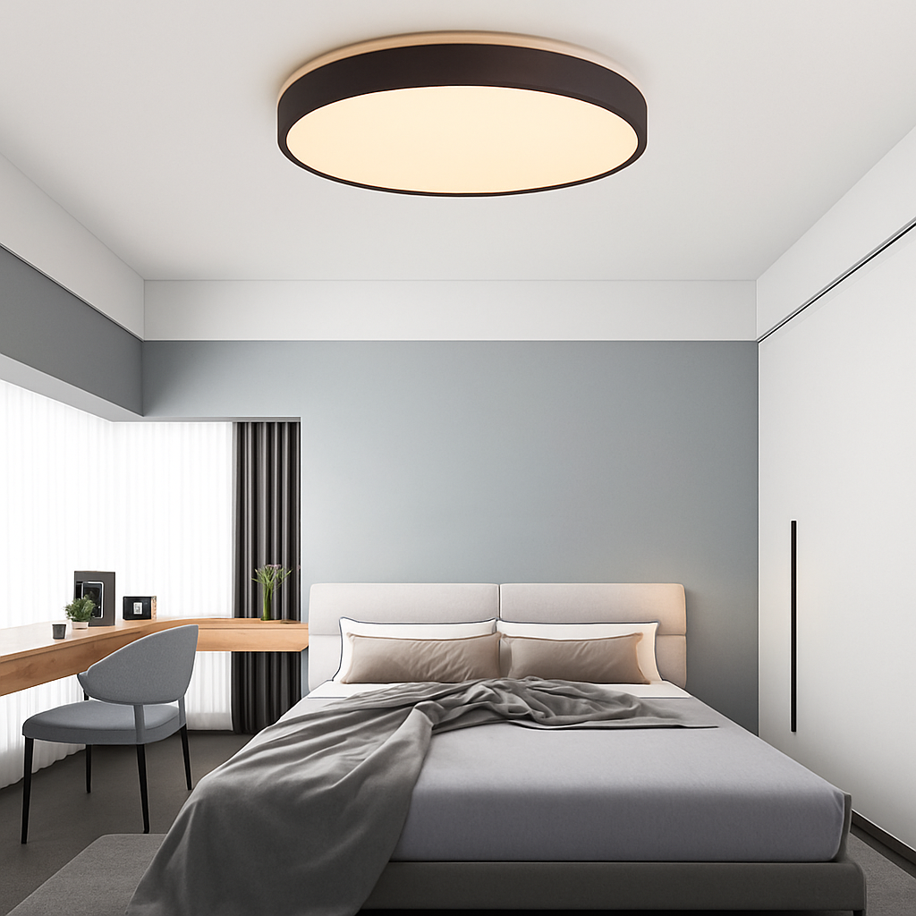 Zyldor | Slank cirkulær moderne metal loftslampe med indbygget montering